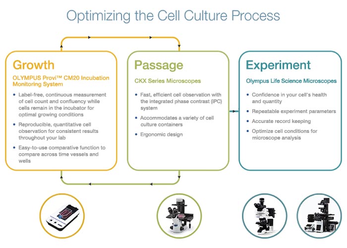 Abbildung 1: Technologien zur Optimierung des Zellkultur-Workflows 