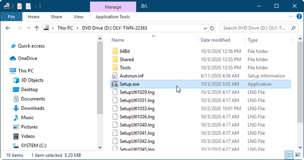 Double-Click the setup file in decompressed folder DP2TWAIN V10.1