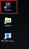 Double-click the Camera icon on the desktop to launch the DP2-AOU application