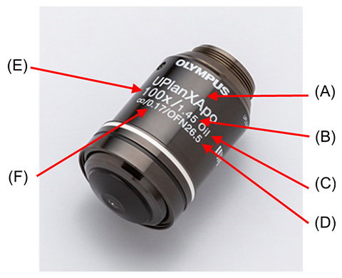 Microscope objective specifications